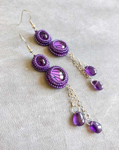 Náušnice Amethyst Monarch
