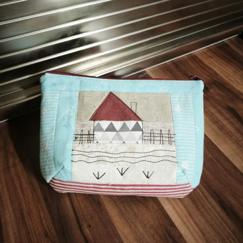 Taštička hravá domeček patchwork