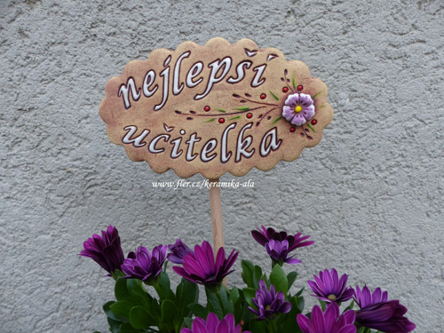 Zápich pro paní učitelku + tyčka / SKLADEM