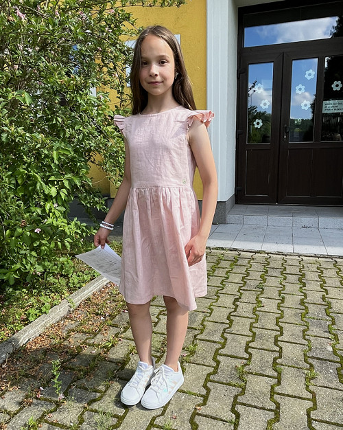 Dívčí lněné šaty - ROSALIE