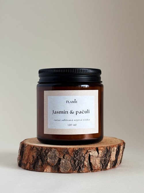 Sójová svíčka Jasmín & Pačuli 120 ml
