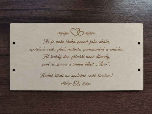 Vlastní text uvnitř obálky
