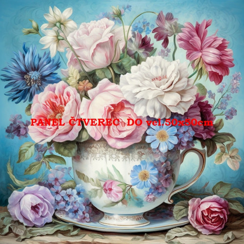 Bavlněný panel 10x10 cm