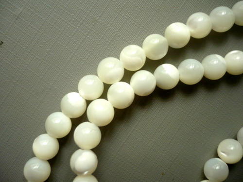 Perličky z říční perleti 6 mm, 1 ks
