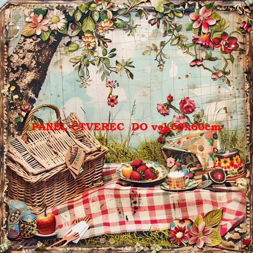 Bavlněný panel 10x10 cm — foto 1