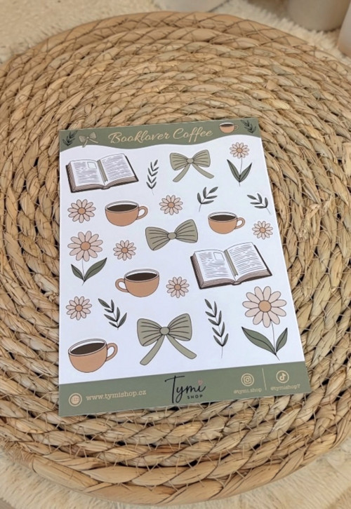 Arch samolepek - Booklover Coffee