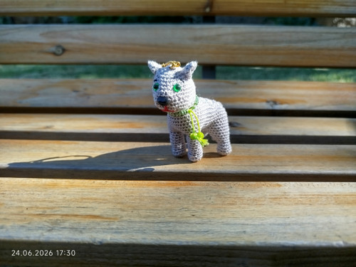 Handmade Amigurumi Cat Keychain 2,4" — foto 1