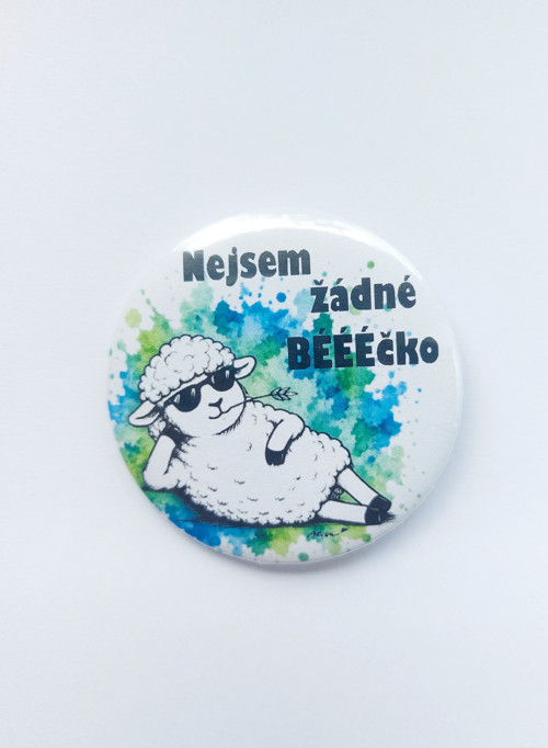 Nejsem žádný Bééčko, ovce - placka, odznak