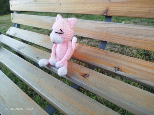 HANDMADE Amigurumi Cat Crochet Acrylic 5,5"