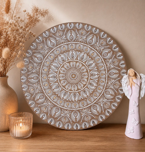 Mandala " Andělský dotek harmonie " - 60 cm