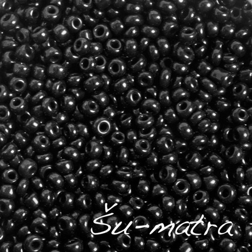 Rokajl neprůhledný černý, 3 mm (50 g)