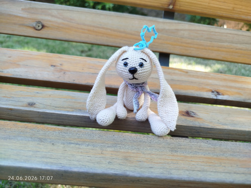 HANDMADE Amigurumi Bunny Rabbit Keychain 6"