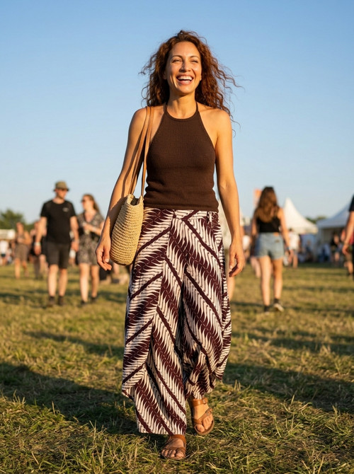 Kalhoty boho etno phodové — foto 1