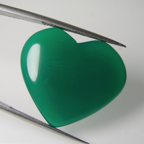 Zelený Chalcedon - Achát, 26,46 ct., 22,7x25,7 mm
