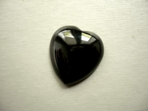 Kabošon srdíčko - onyx 25 mm, 1 ks