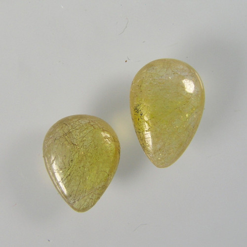 Žluté Safíry, 2,15 ct./2ks., 7,6x6,0-8,5x5,9 mm