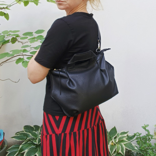 LEATHER Bag BLACK Mirror
