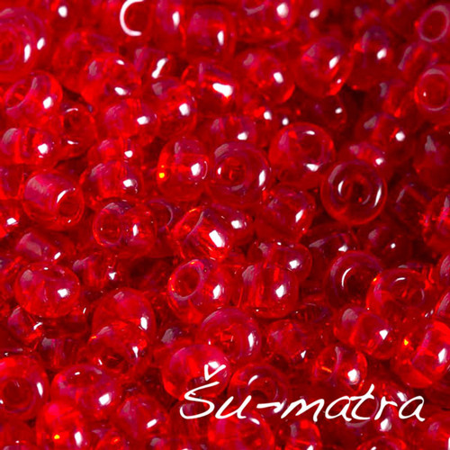Rokajl průhledný červený, 3mm (50 g)