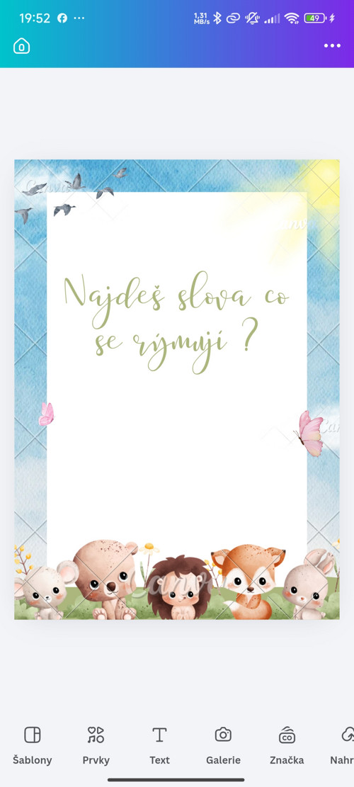 Rýmy - najdeš správně slova která se rýmují ?