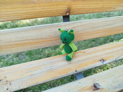 Handmade Amigurumi Cat Keychain Crochet Cotton 2.4