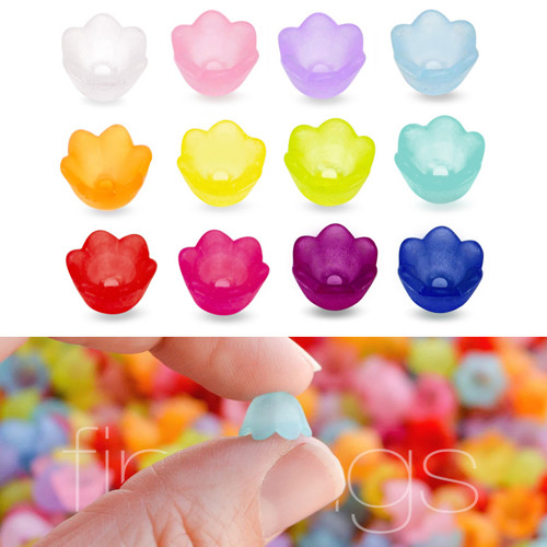 24 ks (12 párů) > Zvonečky mražené 10x6mm