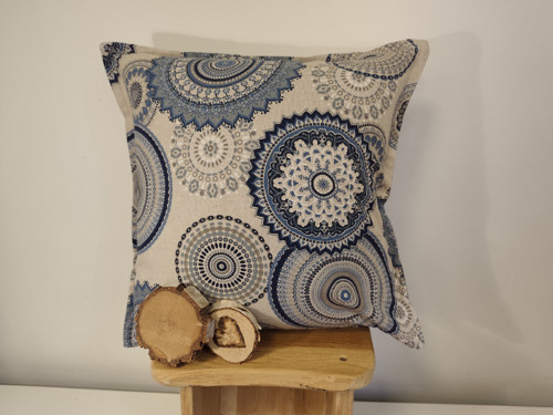 Povlak na polštářek MODRÉ MANDALY 40*40cm