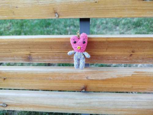 Handmade Crochet Amigurumi Heart 2,4"