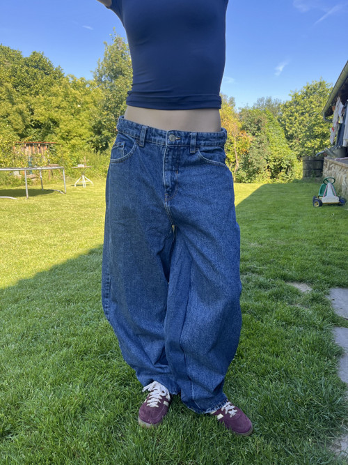 Upcycled baggy jeans