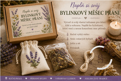 Naplň si svůj bylinkový měšec přání – tvořivá sada