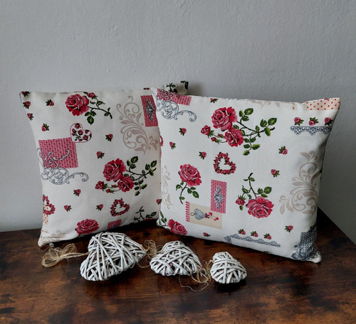 Bavlněný povlak / Růže na patchworku