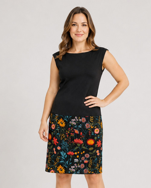 Šaty Fleur - louka - S, M, L, XL