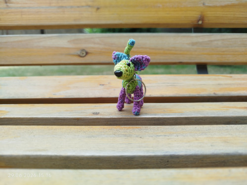 Handmade Amigurumi Cat Keychain 2"