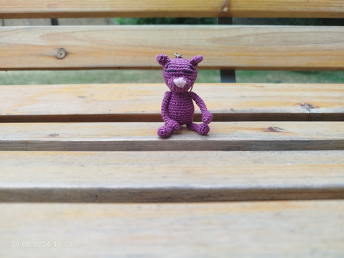 Handmade Amigurumi Cat Keychain 2,4"