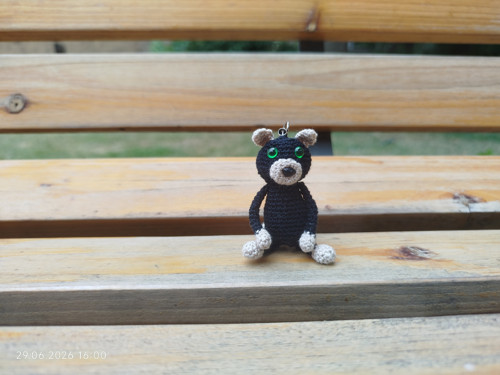 Handmade Amigurumi Cat Keychain 2"