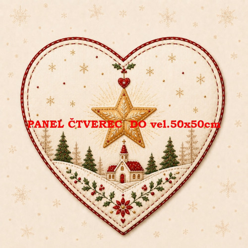 Bavlněný panel 10x10 cm — foto 1