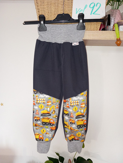 Dětské softshellové letní kalhoty 92 bagry