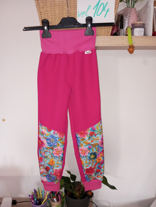 Dětské softshellové letní kalhoty 104 fuchsiové