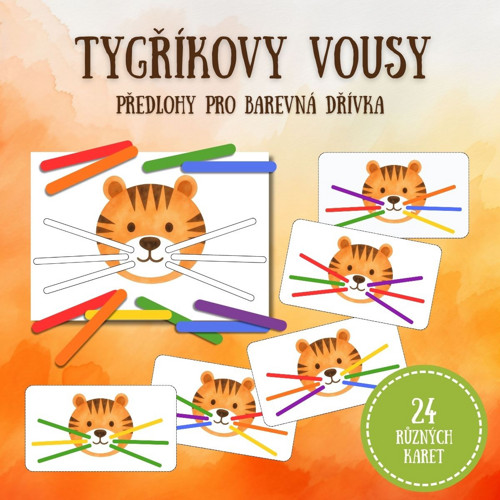 Tygříkovy vousy -předlohy pro barevná dřívka (PDF)