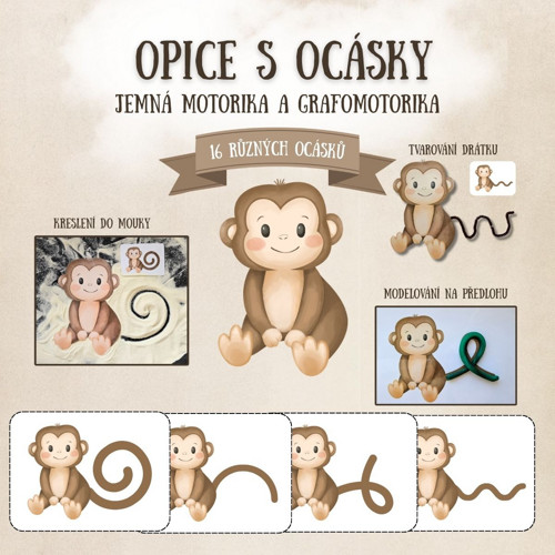 Opice s ocásky - jemná motorika a grafomotorika