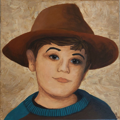 Nezbedník 30x30 - akrylový obraz