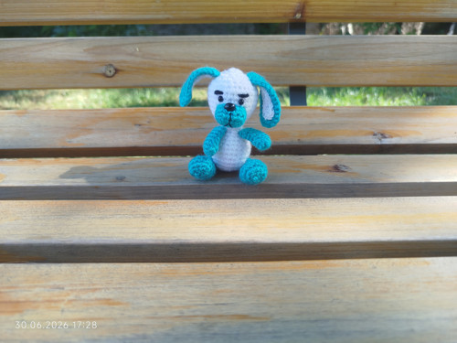 Handmade Amigurumi Dog Puppy Keychain 2,5"