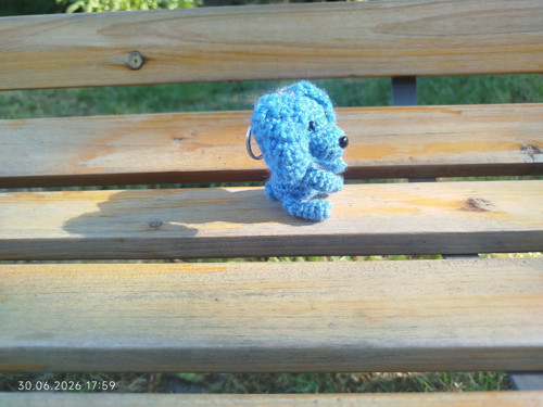 Handmade Amigurumi Dog Puppy Spaniel Keychain 2"