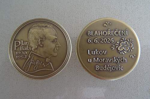Jan Bula Blahořečení oboustranná pamětní medaile