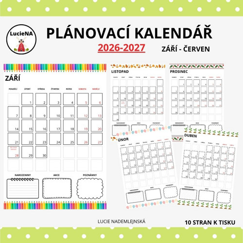 PLÁNOVACÍ KALENDÁŘ 2026-2027 PRO ZŠ