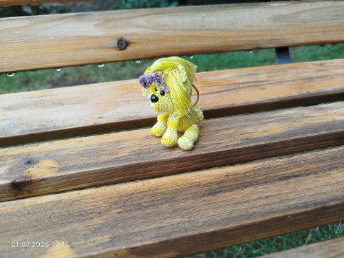 Handmade Amigurumi Yorkie Dog Puppy Keychain 2,4"
