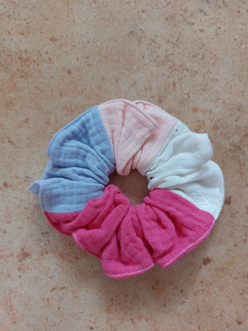 Mušelínová gumička do vlasů scrunchie - MIX