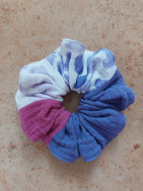 Mušelínová gumička do vlasů scrunchie - MIX