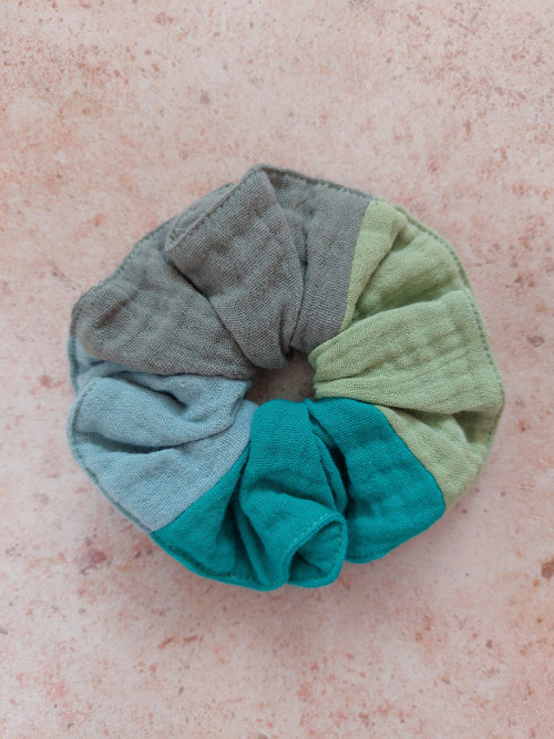 Mušelínová gumička do vlasů scrunchie - MIX
