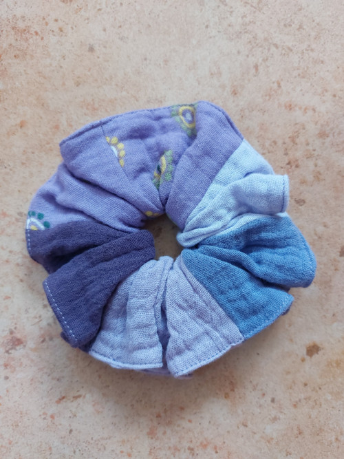 Mušelínová gumička do vlasů scrunchie - MIX
