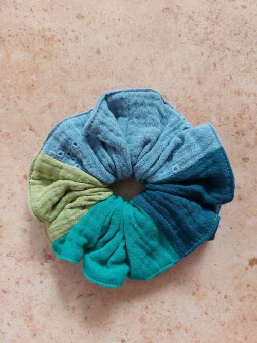 Mušelínová gumička do vlasů scrunchie - MIX